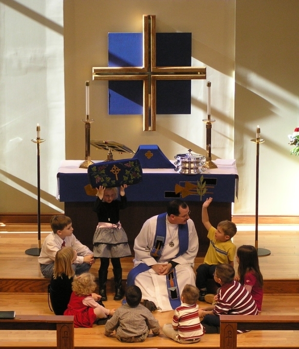 Image of Pastor and Children